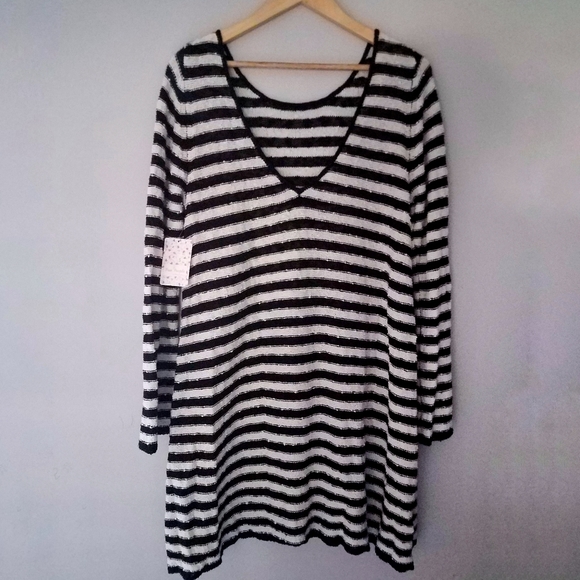 SOLD NWT*Free People Counting stripes swing tunic - Picture 4 of 8